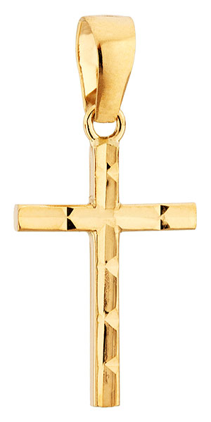 Pendentif or jaune Croix