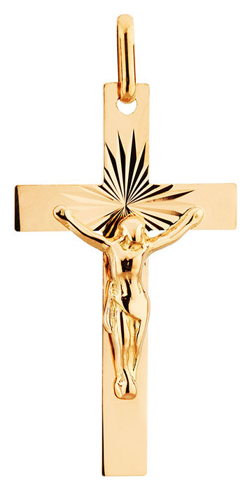 Pendentif or jaune Christ