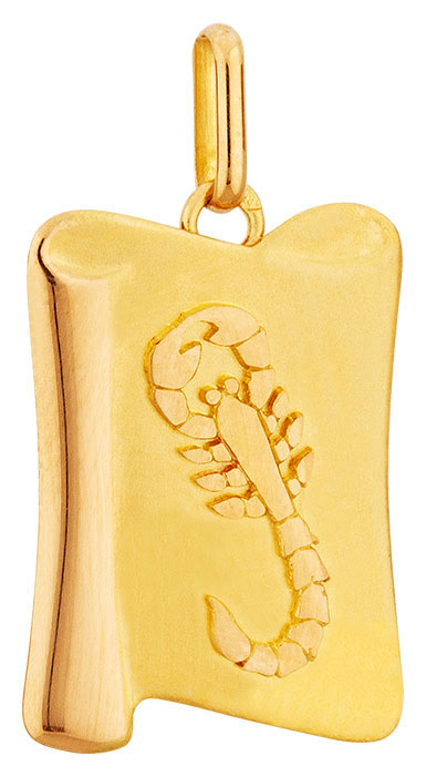 Pendentif or jaune Scorpion