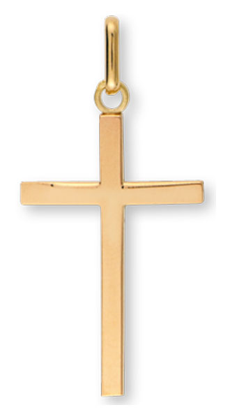 Pendentif or jaune Croix