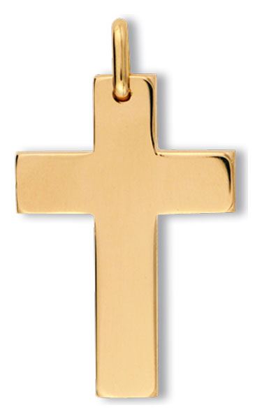 Pendentif or jaune Croix