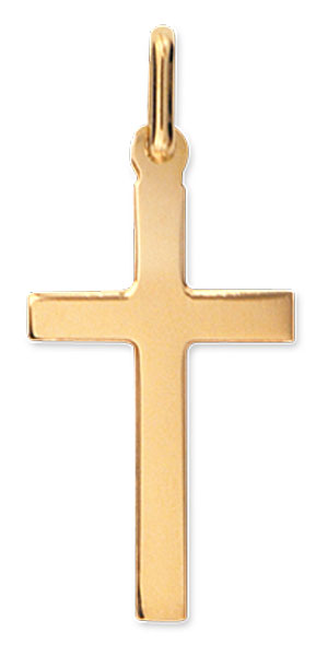 Pendentif or jaune Croix