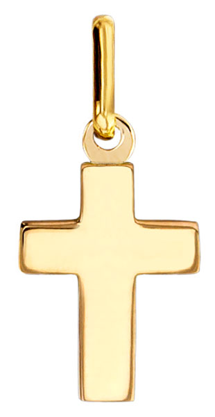 Pendentif or jaune Croix