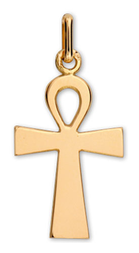 Pendentif or jaune Croix de vie