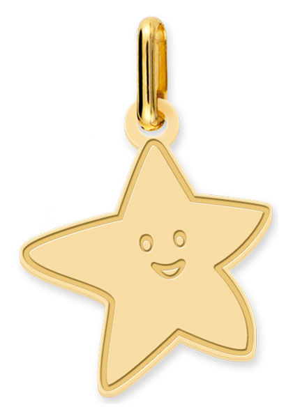 Pendentif or jaune 9K Etoile