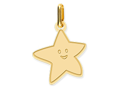 Pendentif or jaune 9K Etoile