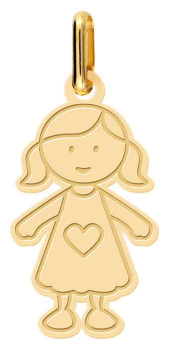 Pendentif or jaune Petite Fille