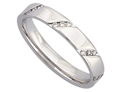 Alliance or blanc et diamants 0.12 carat