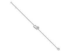 Bracelet argent et oxydes Chat