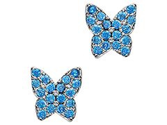 Boucles doreille argent Papillon