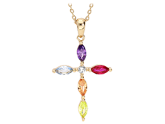 Collier plaqu� or et pierres