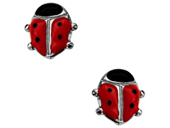 Boucles doreille argent Coccinelles