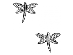 Boucles doreille argent Libellule