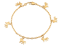 Bracelet plaqu or Cheval