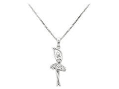 Collier argent et oxydes Ballerine