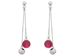 Boucles doreille argent et pierre de synthse