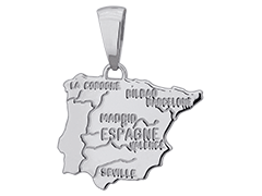 Pendentif argent rhodi Espagne