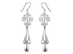 Boucles doreille argent