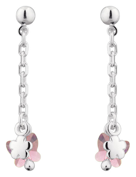 Boucles doreille argent Papillon