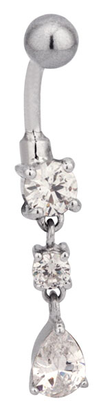 Piercing nombril acier et oxydes
