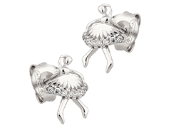 Boucles doreille argent Ballerine