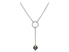 Collier argent et perle de Tahiti