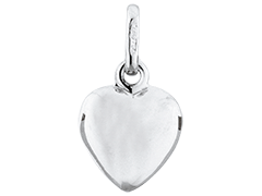 Pendentif or blanc Coeur