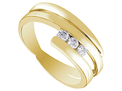 Bague or jaune et oxydes