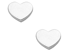 Boucles doreille or blanc Coeur