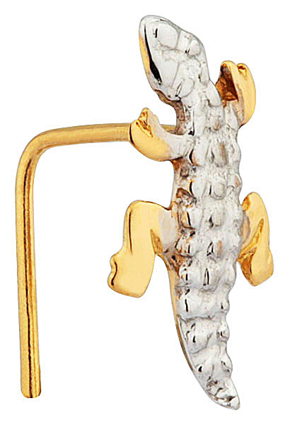 Piercing de nez or bicolore Salamandre