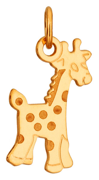Pendentif or jaune Girafe