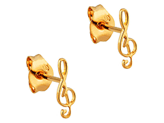 Boucles doreille or jaune Clef de Sol