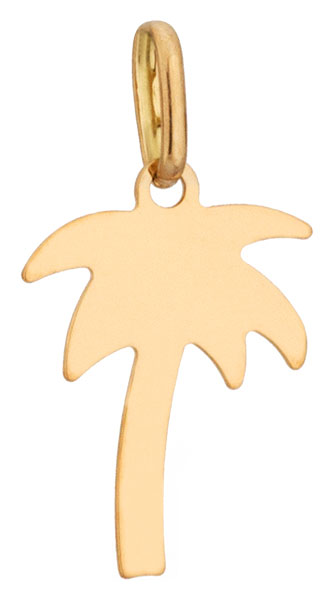 Pendentif or jaune Palmier