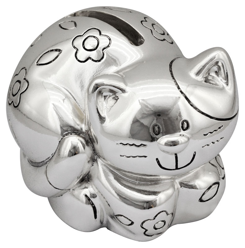 Broche Vintage Jacky De G - Chat En Métal Argenté, Bijou Rétro Occasion