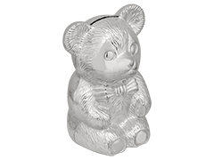 Tirelire Ourson mtal argent