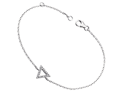 Bracelet argent rhodi et oxydes Triangle