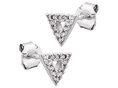 Boucles doreille argent et oxydes Triangle