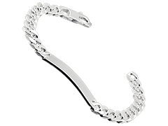 Bracelet identit argent 21 cm