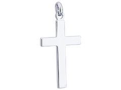 Pendentif argent rhodi Croix