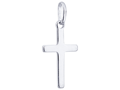 Pendentif argent rhodi Croix