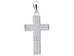 Pendentif argent et oxydes Croix