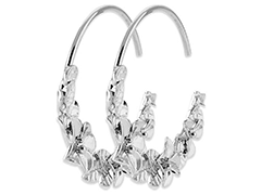 Boucles doreille argent rhodi