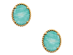 Boucles doreille plaqu or et amazonite