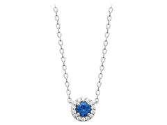 Collier argent et pierre bleue