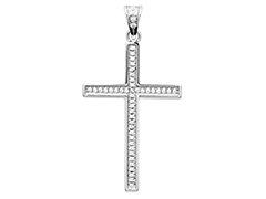 Pendentif argent et oxydes Croix