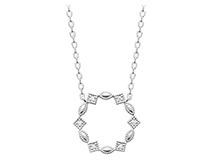 Collier argent rhodi et oxydes