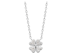 Collier argent et oxydes Trfle