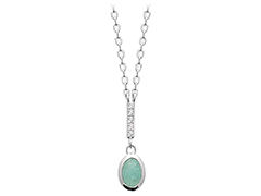 Collier argent et amazonite