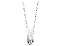 Collier argent rhodi et oxydes