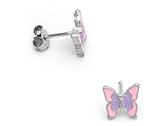 Boucles doreille argent Papillon